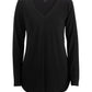 Women's Pocketless Soft Pleated Blouse - 5097 - Black