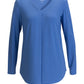 Women's Pocketless Soft Pleated Blouse - 5097 - French Blue