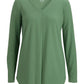 Women's Pocketless Soft Pleated Blouse - 5097 - Sage