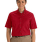 Women's One-Pocket Poplin Short Sleeve Shirt - 5230 - Red