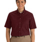 Women's One-Pocket Poplin Short Sleeve Shirt - 5230 - Wine