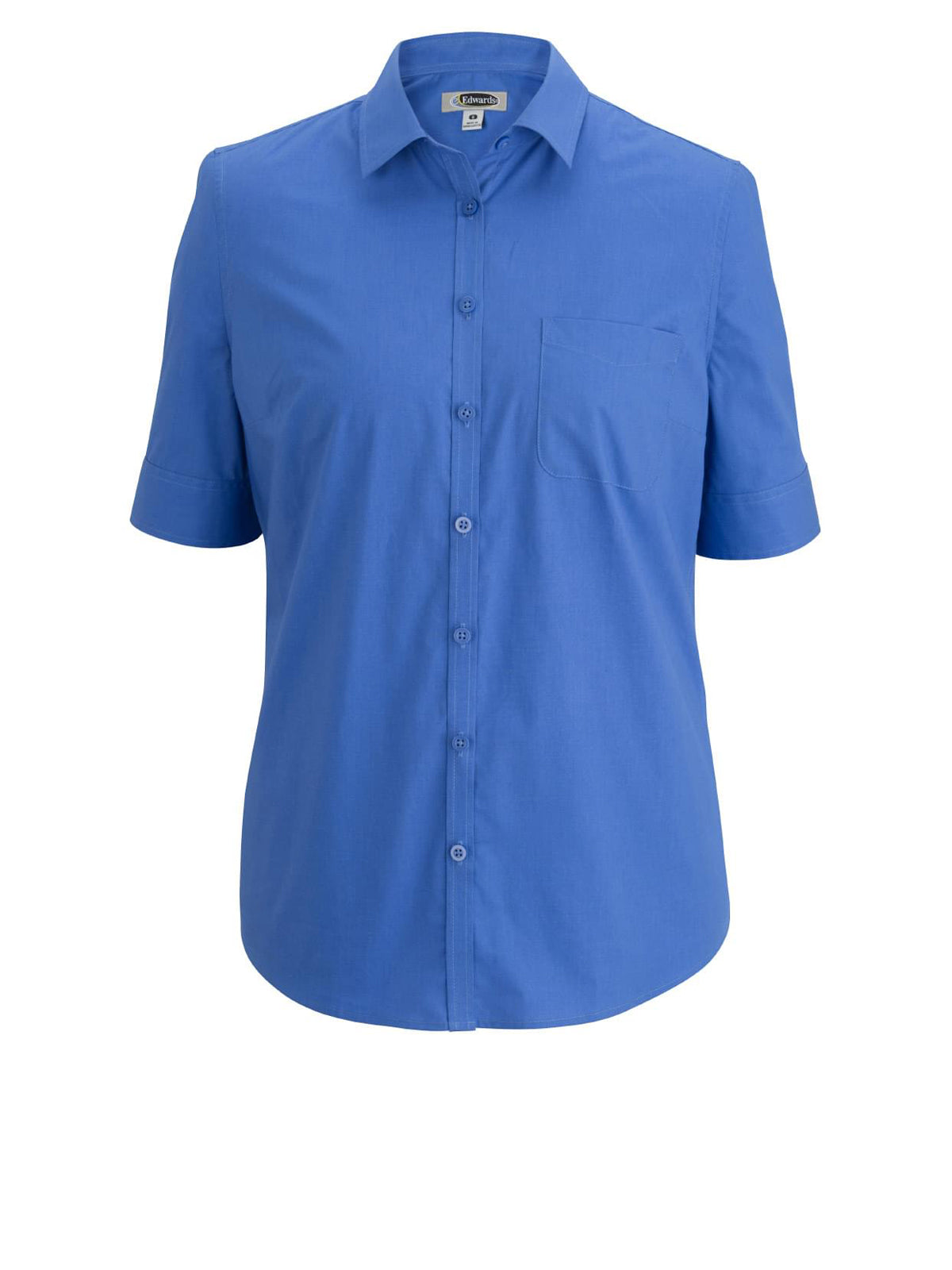 Women's Short Sleeve Stretch Poplin Shirt - 5231 - French Blue
