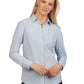 Women's Long Sleeve Shirt - 5272 - Bright Navy Microcheck