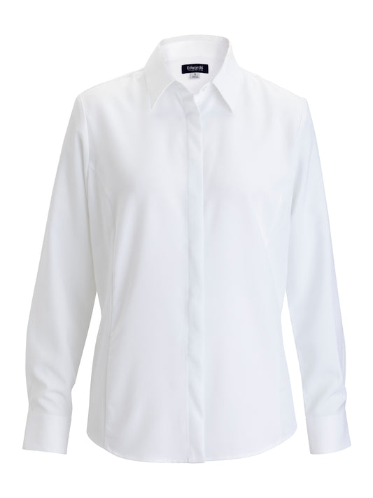 Women's Flexbatiste Café Long Sleeve Shirt - 5297 - White