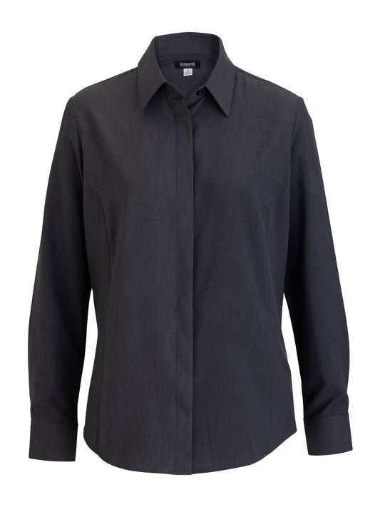 Women's Flexbatiste Café Long Sleeve Shirt - 5297 - Steel Grey