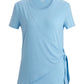 Women's Pocketless Soft Wrap Blouse - 5428 - Blue