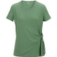 Women's Pocketless Soft Wrap Blouse - 5428 - Sage