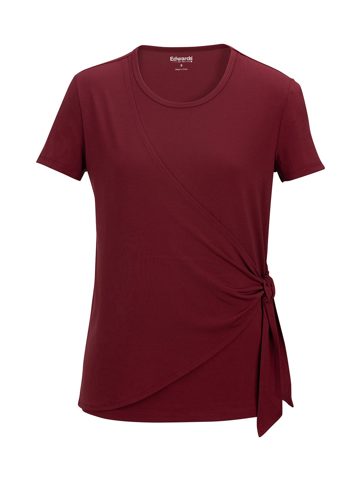 Women's Pocketless Soft Wrap Blouse - 5428 - Scarlet