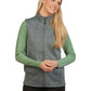Women's Three-Pocket Performance Tek Vest - 6447 - Grey Heather/Black Fleece
