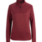 Women's Double Knit Quarter Zip Sweatshirt - 6482 - Scarlet Heather