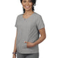 Women's Scoop Neck Full-Zip Tunic - 7279 - Cool Grey Heather
