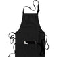 Unisex 3-Pocket Bib Apron - 9002 - Black