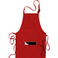 Unisex 3-Pocket Bib Apron - 9002 - Red