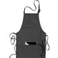 Unisex 3-Pocket Bib Apron - 9002 - Steel Grey