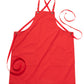 Unisex Three-Pocket Twill Bib Apron - 9043 - Red