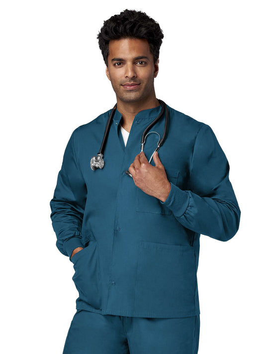 Unisex 4-Pocket Snap Front Jacket - 14780 - Caribbean Blue
