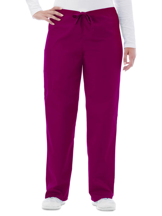Unisex Full Drawstring Pant - 14920 - Plumberry/Wine