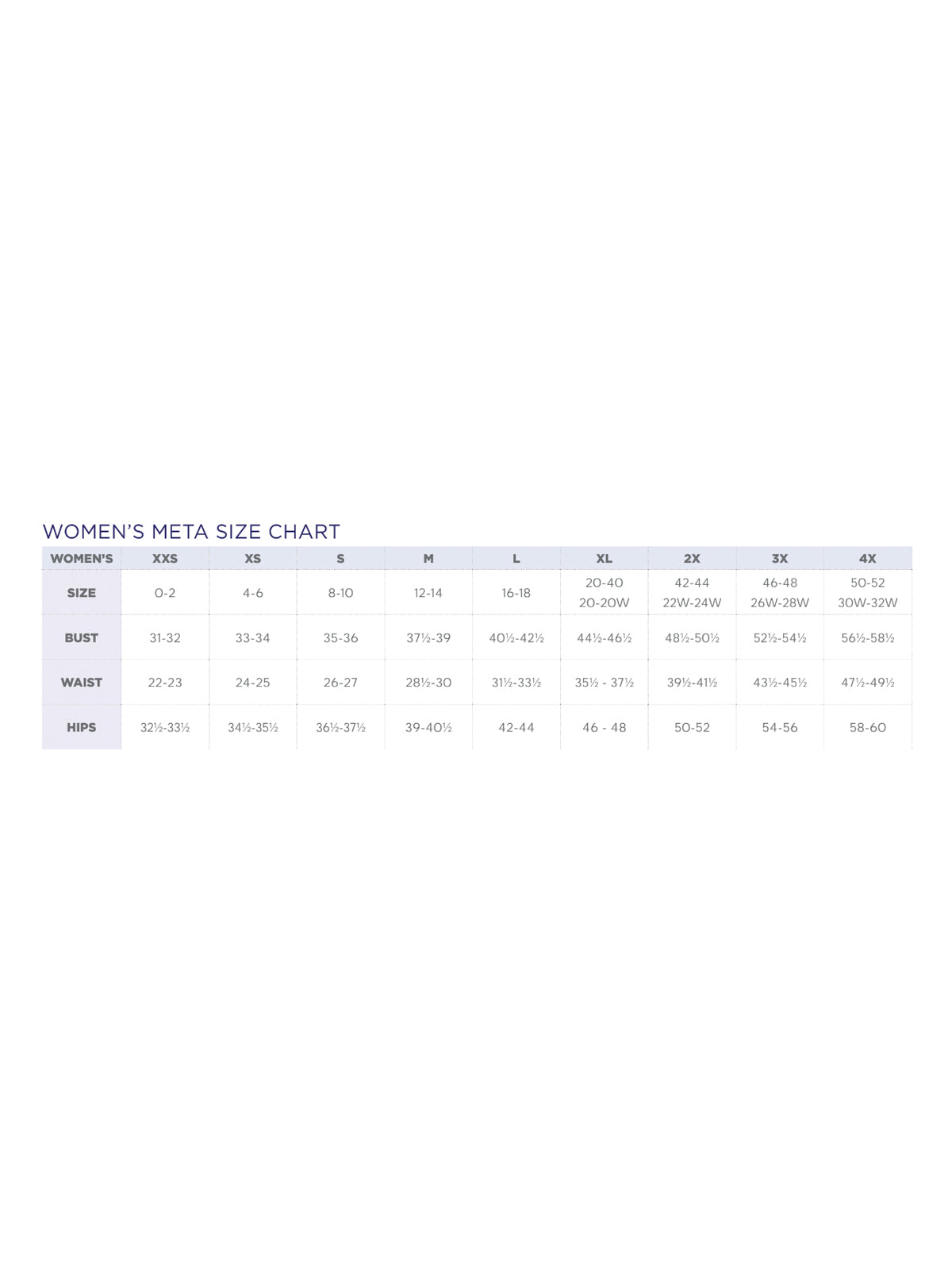 SIZECHART
