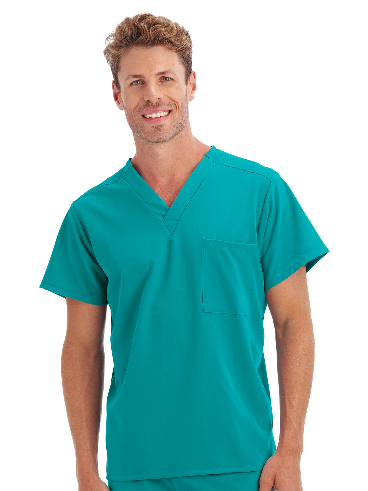 Unisex 1-Pocket V-Neck Top - 2200 - Teal