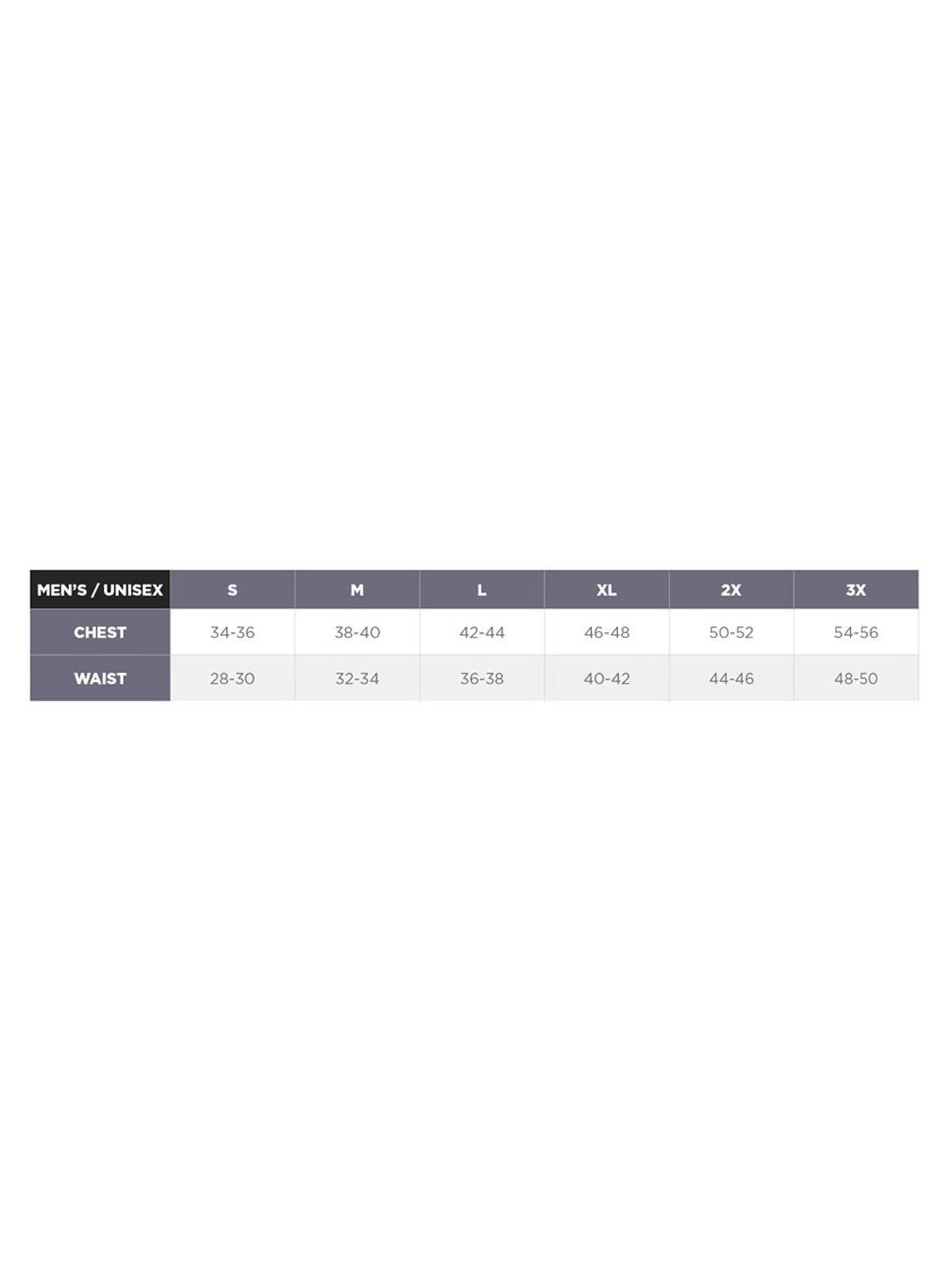 SIZECHART