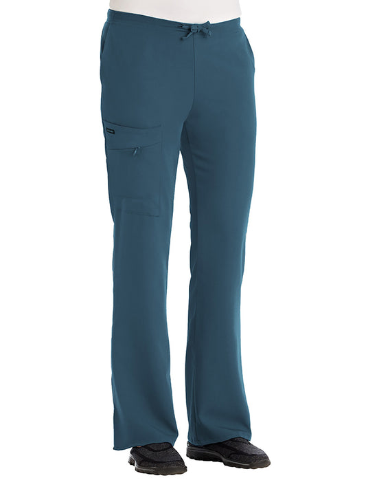 Women's 2-Pocket Elastic Waist Pant - 2249 - Caribbean Blue