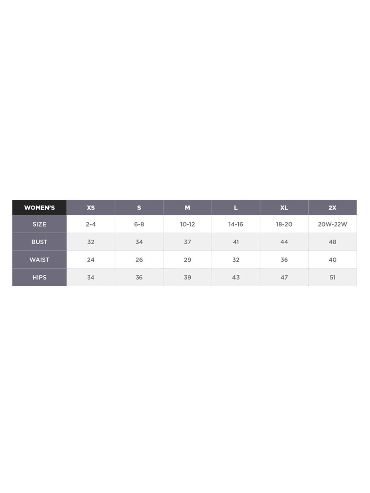 SIZECHART