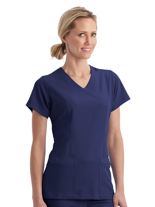Women's 5-Pocket Mock Wrap Top - 2306 - New Navy