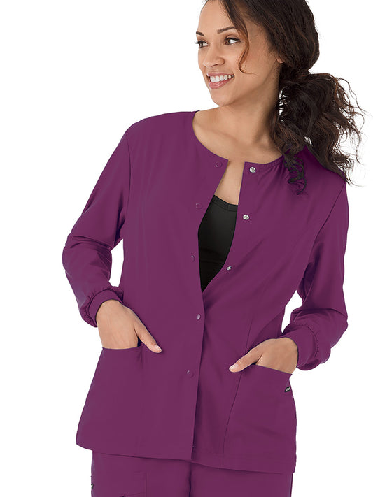 Women's 3-Pocket Snap Front Jacket - 2356 - Plumberry/Wine