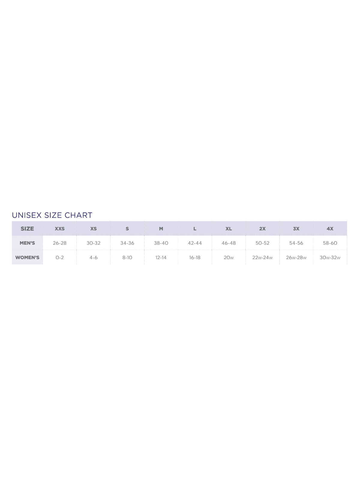 SIZECHART