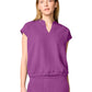 Women's 3-Pocket Mandarin Collar Crop Top - 00014 - Plum Violet