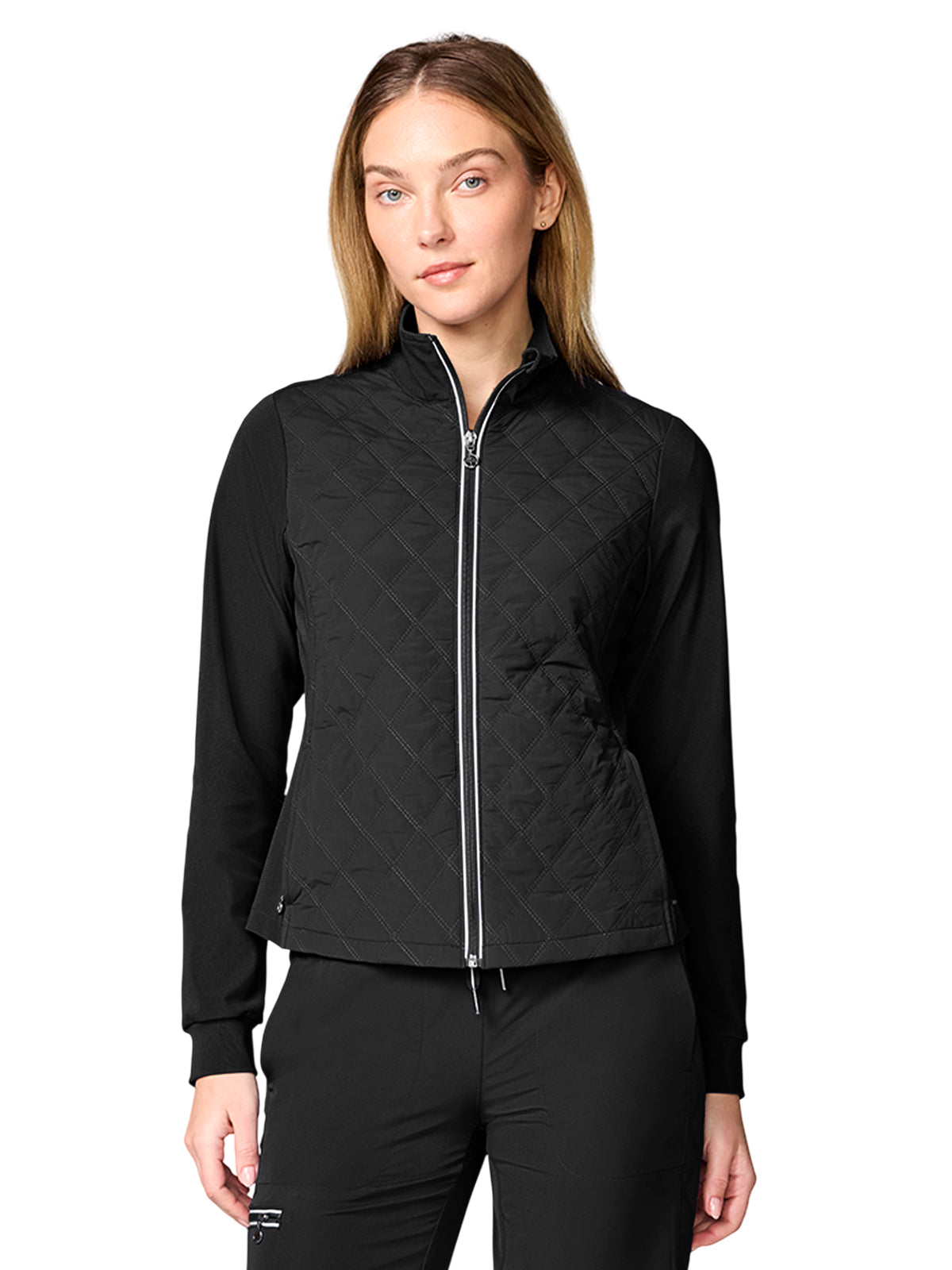 Women's 3-Pocket Quilted Jacket - 00016 - Black