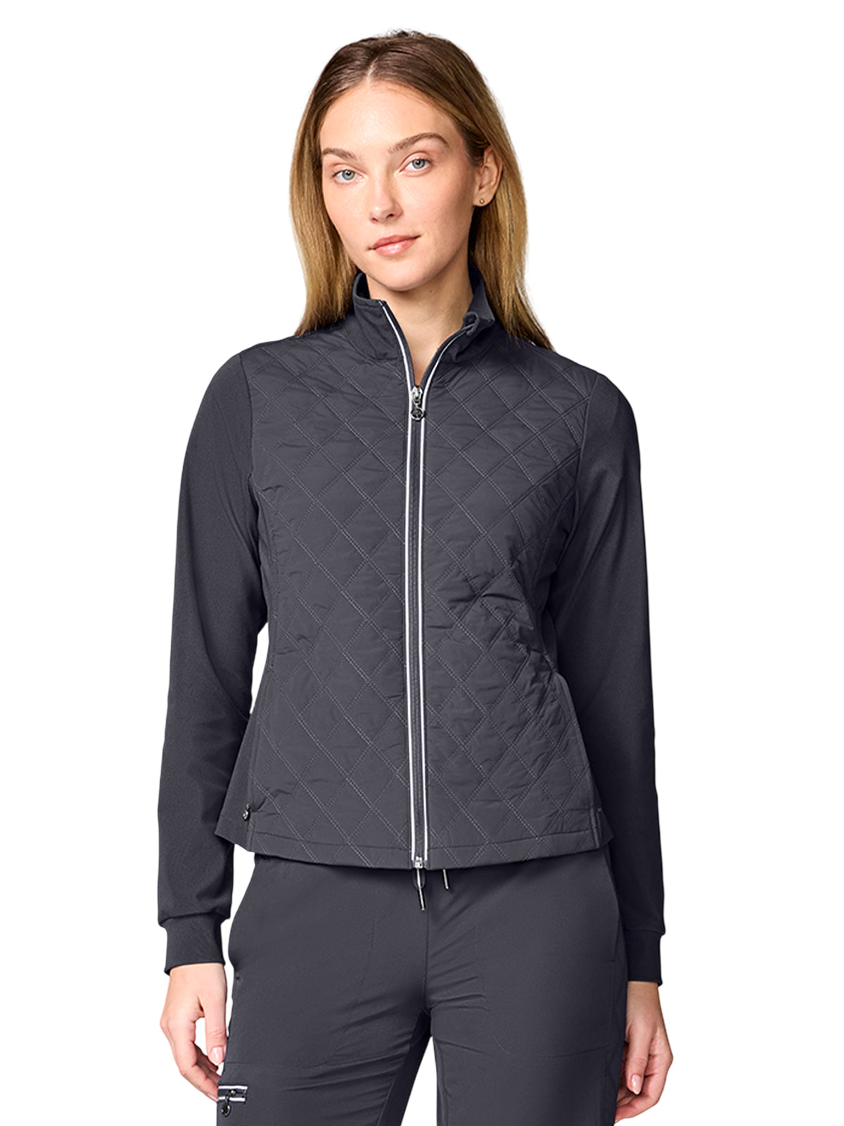 Women's 3-Pocket Quilted Jacket - 00016 - Pewter