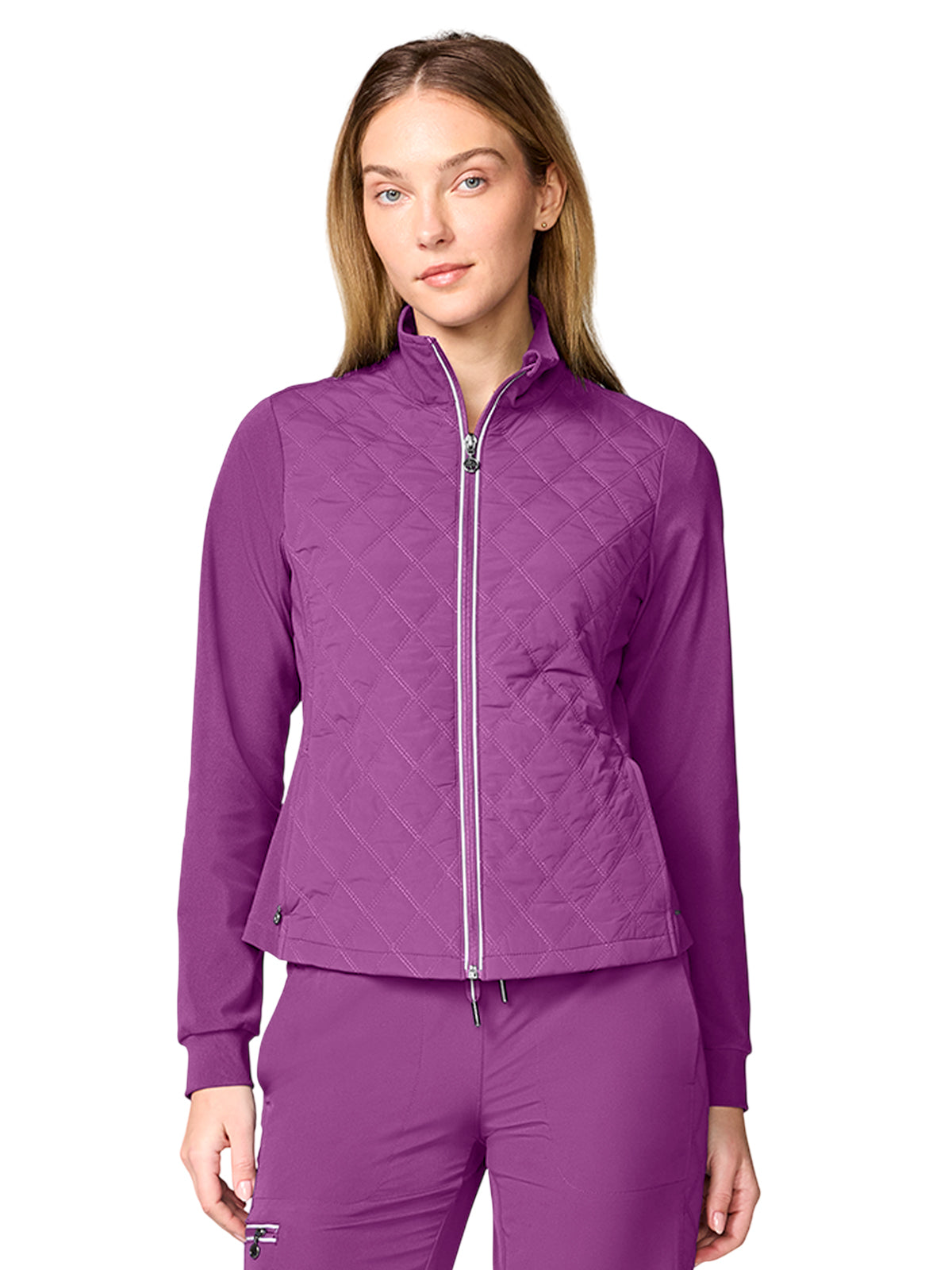 Women's 3-Pocket Quilted Jacket - 00016 - Plum Violet