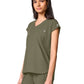 Women's One-Pocket Built In Bra Dolman Top - 00029 - Olive