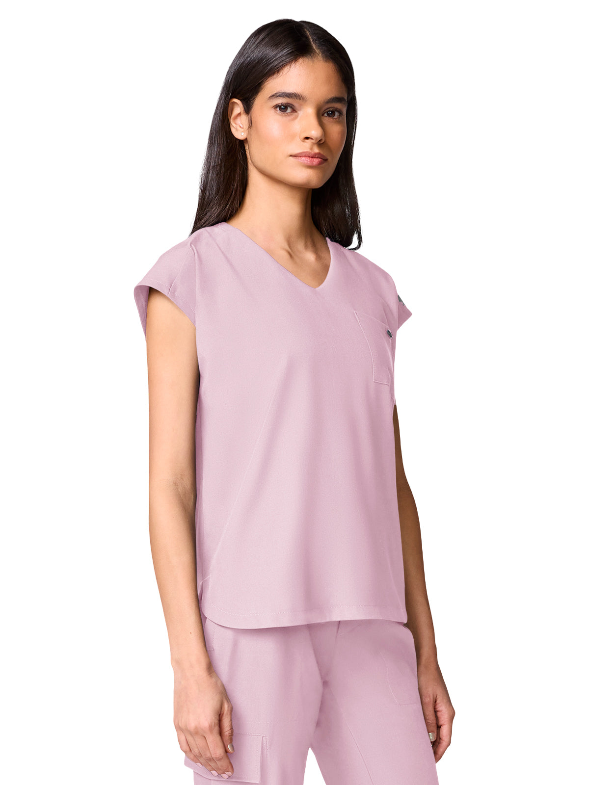 Women's One-Pocket Built In Bra Dolman Top - 00029 - Pink Pearl