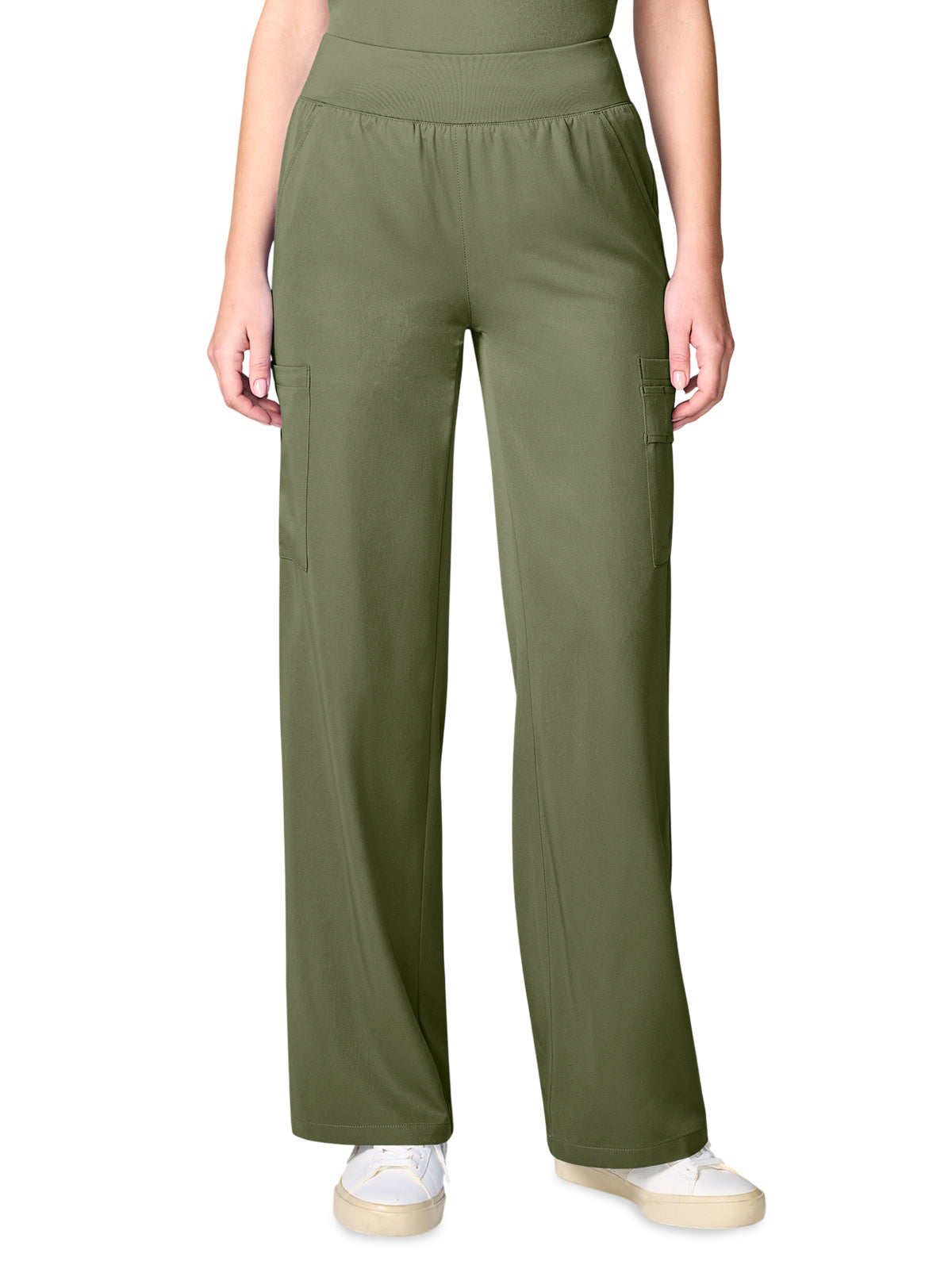 Women's 6-Pocket Wide Leg Pant - 00045 - Olive