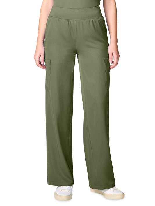 Women's 6-Pocket Wide Leg Pant - 00045 - Olive
