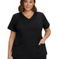 Women's 2-Pocket Juliet Stylish V-Neck Top - 2245 - Black