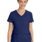 Women's 2-Pocket Juliet Stylish V-Neck Top - 2245 - Navy