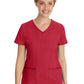 Women's 2-Pocket Juliet Stylish V-Neck Top - 2245 - Red