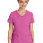 Women's 2-Pocket Juliet Stylish V-Neck Top - 2245 - Shocking Pink