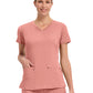 Women's 2-Pocket Juliet Stylish V-Neck Top - 2245 - Velvet Peach