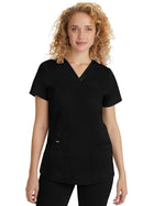 Women's 3-Pocket Jasmin Ribbon Trim Top - 2278 - Black