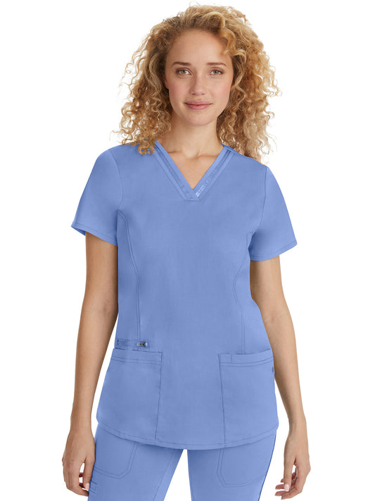 Women's 3-Pocket Jasmin Ribbon Trim Top - 2278 - Ceil