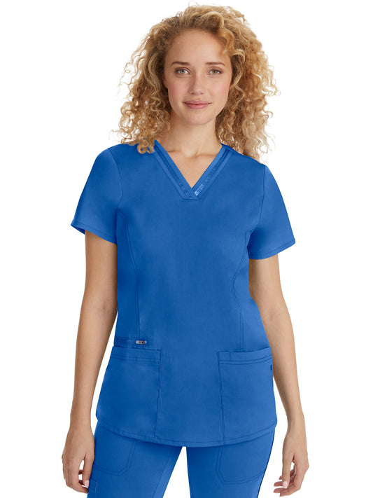 Women's 3-Pocket Jasmin Ribbon Trim Top - 2278 - Royal