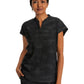 Women's 2-Pocket Journey Camo Mandarin Style Top - 2352 - Black