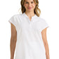 Women's 2-Pocket Journey Camo Mandarin Style Top - 2352 - White