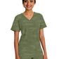 Women's 2-Pocket Joy Camo V-Neck Top - 2353 - Olive