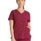 Women's 2-Pocket Joy Camo V-Neck Top - 2353 - Wine
