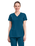 Women's 4-Pocket Monica V-Neck Top - 2500 - Caribbean